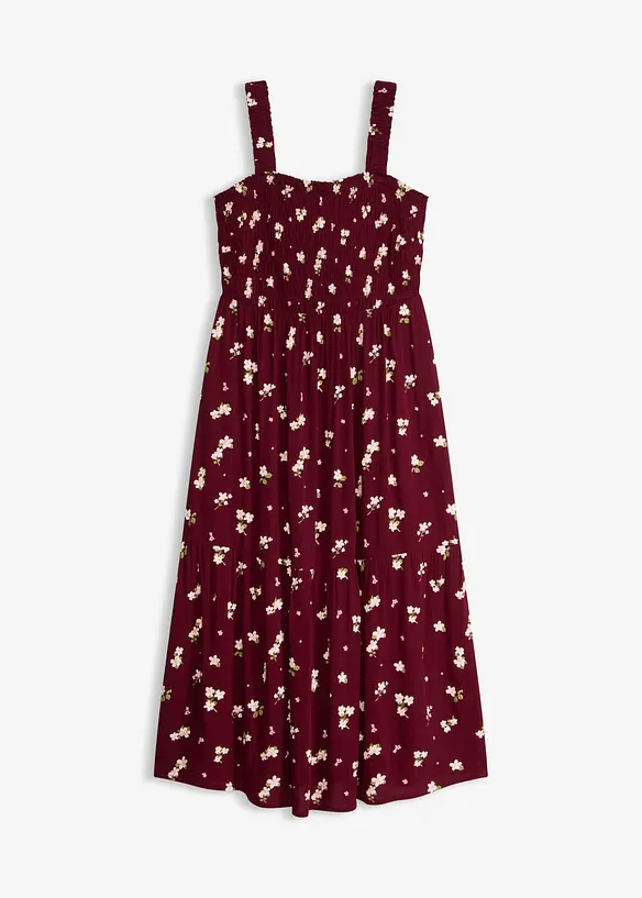 Midikleid aus Viskose in rot von vorne - bonprix