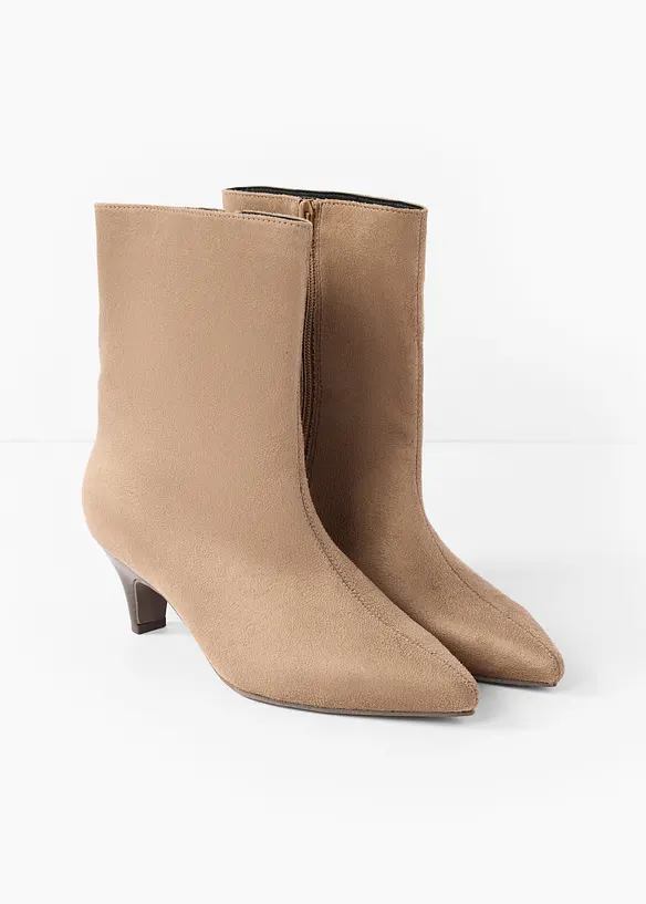 Stiefeletten mit schmalem Absatz in braun - bonprix