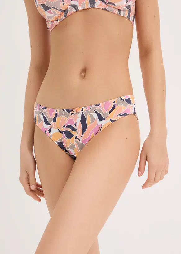 Slip mit Baumwolle (5er Pack) in blau von vorne - bonprix