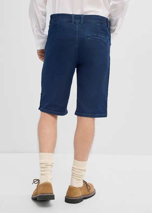 Trachtenhose aus Sweatdenim mit Komfortbund in blau von hinten - bonprix