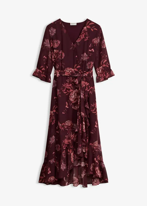 Chiffonkleid in rot von vorne - bonprix