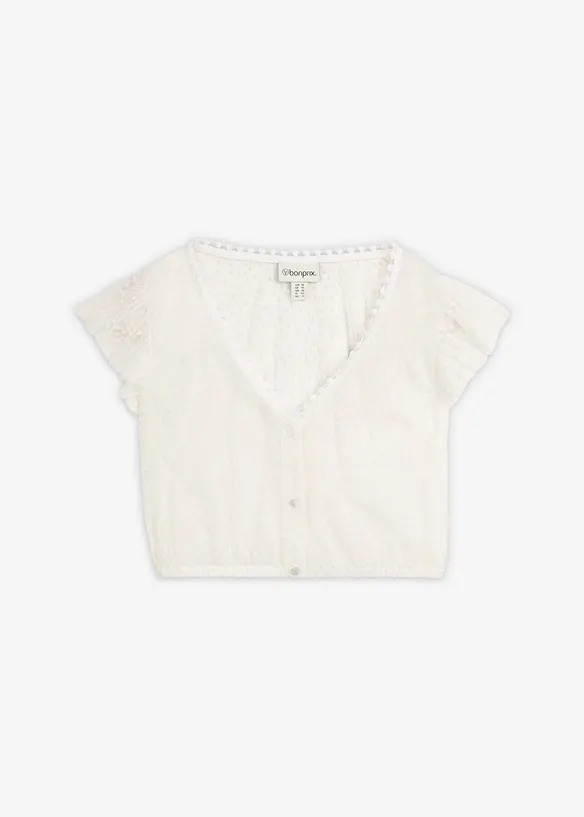 Dirndlbluse in weiß von vorne - bonprix