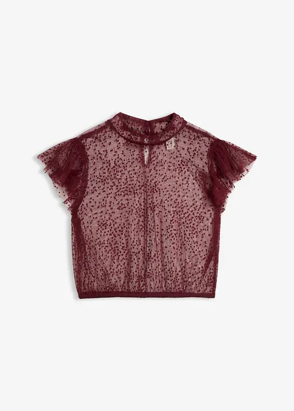 Dirndlbluse in rot von vorne - bonprix