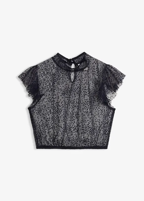 Dirndlbluse in blau von vorne - bonprix