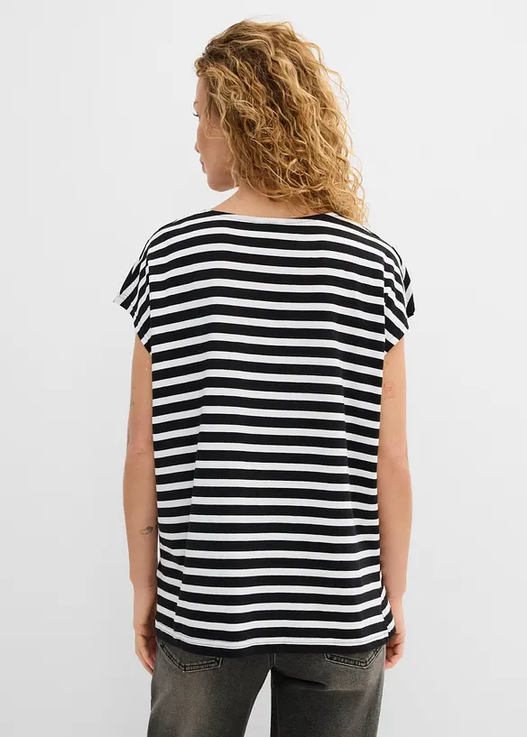 T-Shirt aus reiner Bio-Baumwolle in schwarz von hinten (im Anschnitt) - bonprix T-Shirt aus reiner Bio-Baumwolle in schwarz von hinten (im Anschnitt) - bonprix