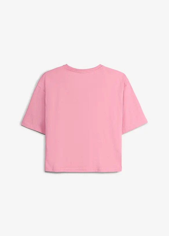 Oversize-Shirt aus reiner Bio-Baumwolle in rosa von hinten - bonprix
