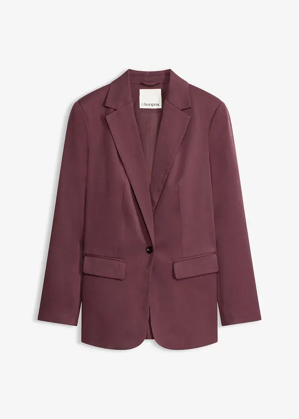 Long-Blazer in lila von vorne - bonprix