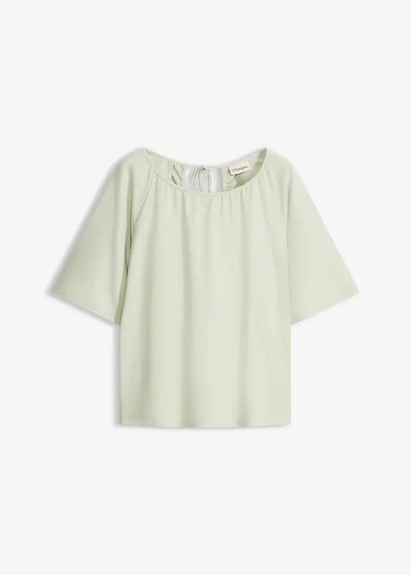 Oversize-Shirt aus Bio-Baumwolle in grün von vorne - bonprix