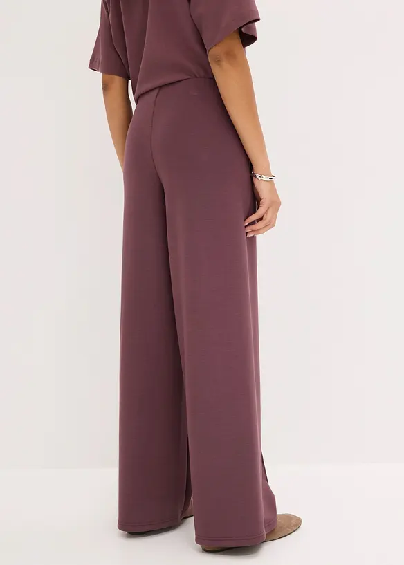 Scuba-Hose aus Viskose-Mix in lila von hinten - bonprix