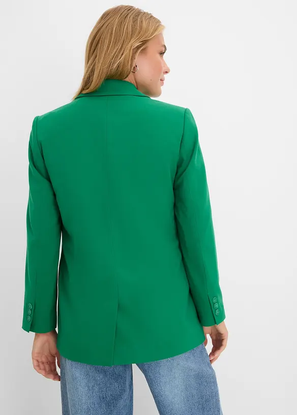 Blazer aus Viskose-Mix in grün von hinten (im Anschnitt) - bonprix
