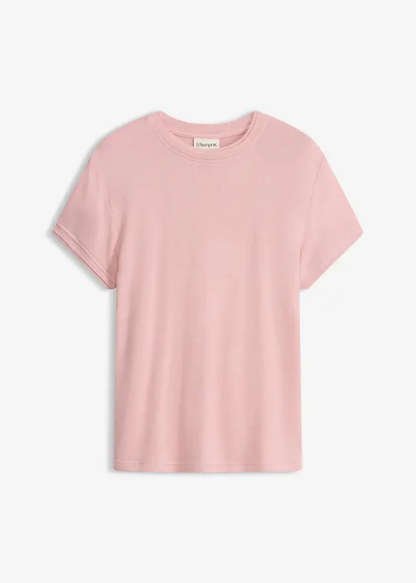 T-Shirt in 2-in-1-Optik aus Viskose-Mix in rosa von vorne - bonprix T-Shirt in 2-in-1-Optik aus Viskose-Mix in rosa von vorne - bonprix