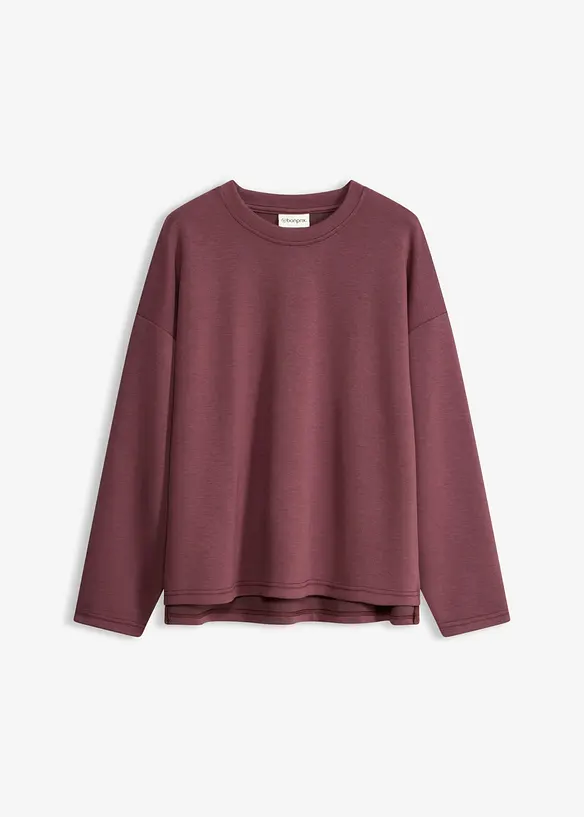 Oversize-Scubashirt aus Viskose-Mix in lila von vorne - bonprix