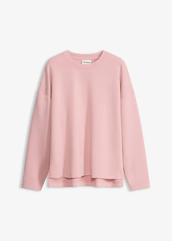 Oversize-Scubashirt aus Viskose-Mix in rosa von vorne - bonprix