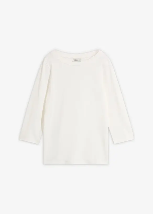 Shirt aus reiner schwerer Bio-Baumwolle in weiß von vorne - bonprix Shirt aus reiner schwerer Bio-Baumwolle in weiß von vorne - bonprix