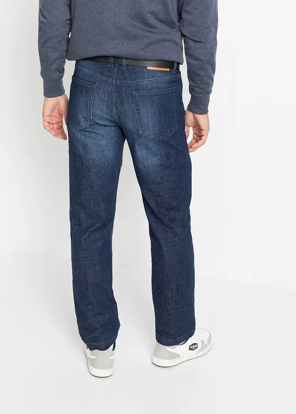 Classic-Fit-Jeans mit verstärktem Schritt, Tapered in blau von hinten - bonprix