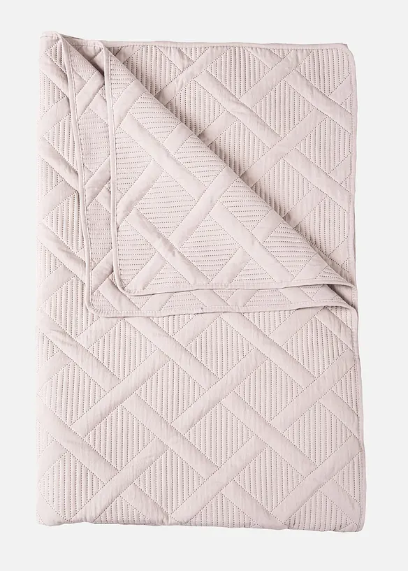 Tagesdecke mit moderner Steppung in beige von vorne - bonprix