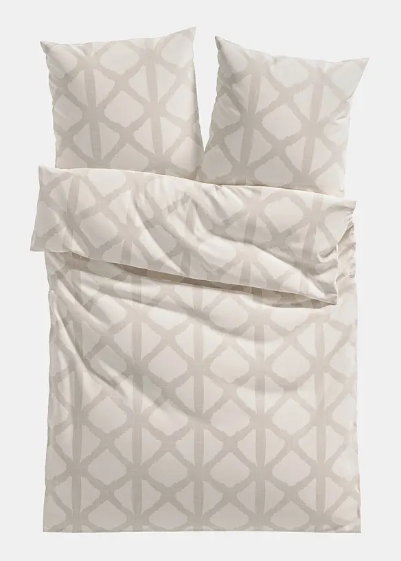 Linon-Bettwäsche in beige von vorne - bonprix