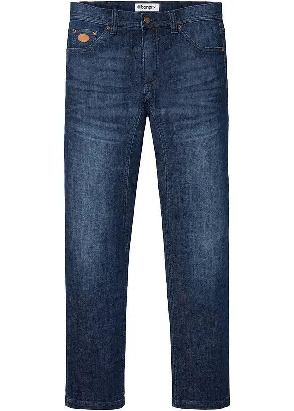 Classic-Fit-Jeans mit verstärktem Schritt, Tapered in blau von vorne - bonprix