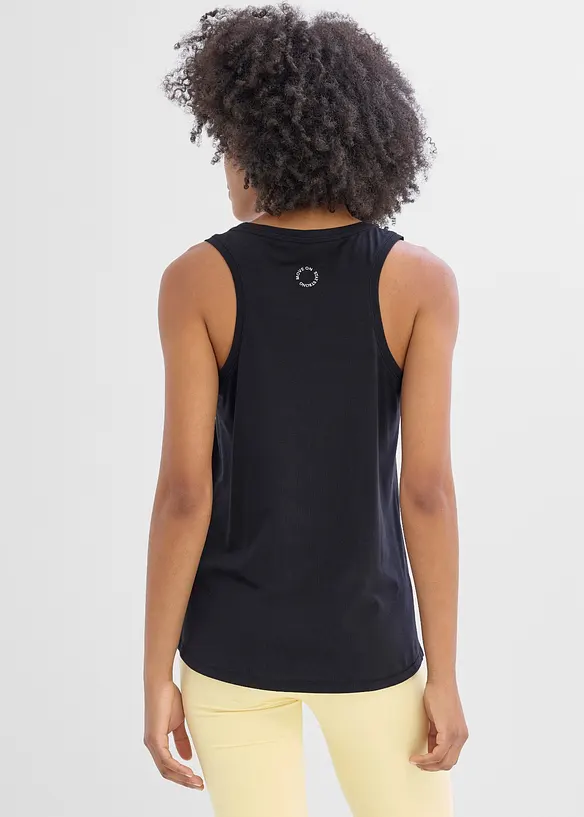 Sport-Top mit Racerback, schnelltrocknend in schwarz von hinten (im Anschnitt) - bonprix