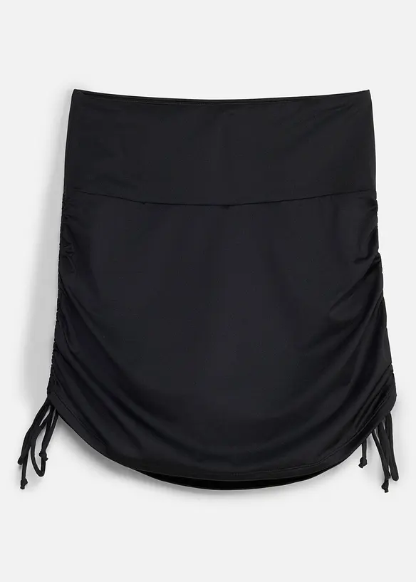 Schnelltrocknender Sport-Rock mit integrierter Radlerhose in schwarz von vorne - bonprix