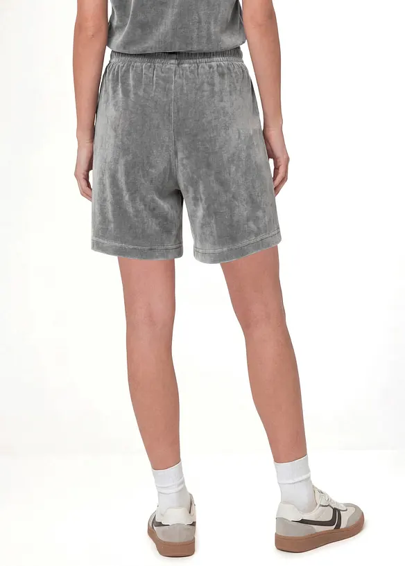 Shorts aus Frottee in blau von hinten - bonprix