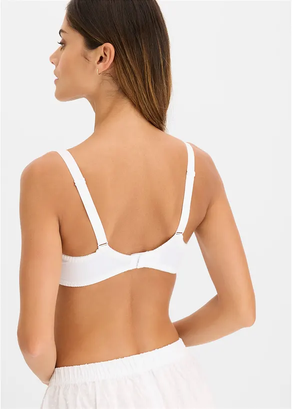 Minimizer-BH mit Mesh in weiß von hinten (im Anschnitt) - bonprix