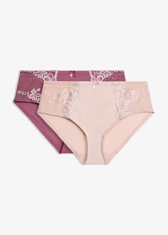 Formslip (2er-Pack) in lila von vorne - bonprix