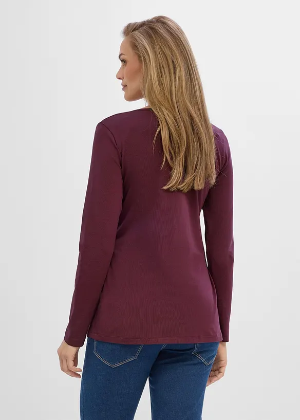 2-in-1 Umstands- und Stillshirt aus Bio-Baumwolle in rot von hinten (im Anschnitt) - bonprix 2-in-1 Umstands- und Stillshirt aus Bio-Baumwolle in rot von hinten (im Anschnitt) - bonprix