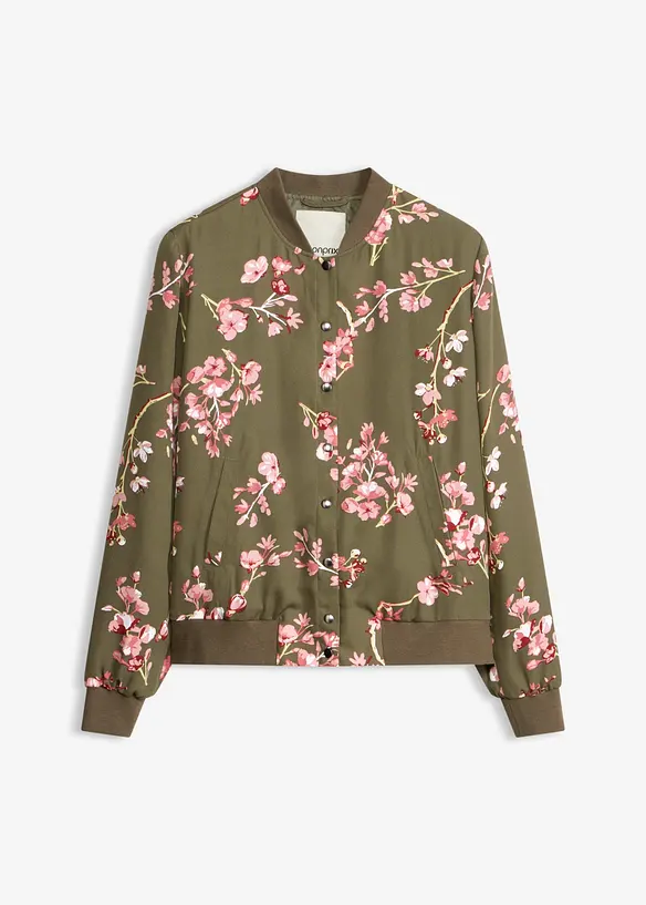 Kurzer Blouson in grün von vorne - bonprix
