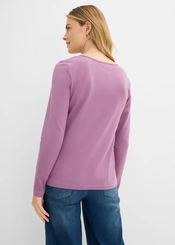 Langarmshirt (2er Pack) in lila von hinten (im Anschnitt) - bonprix Langarmshirt (2er Pack) in lila von hinten (im Anschnitt) - bonprix