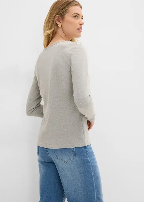 Langarmshirt (2er Pack) in grau von hinten (im Anschnitt) - bonprix Langarmshirt (2er Pack) in grau von hinten (im Anschnitt) - bonprix