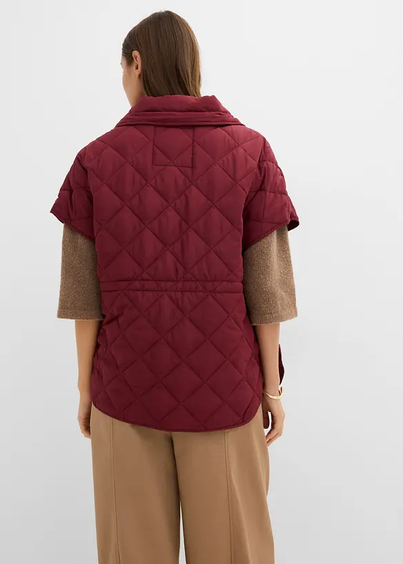 Oversize Funktions-Steppweste, wasserabweisend in rot von hinten (im Anschnitt) - bonprix