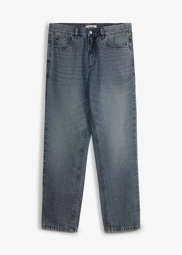 Classic-Fit-Jeans, Straight in blau von vorne - bonprix