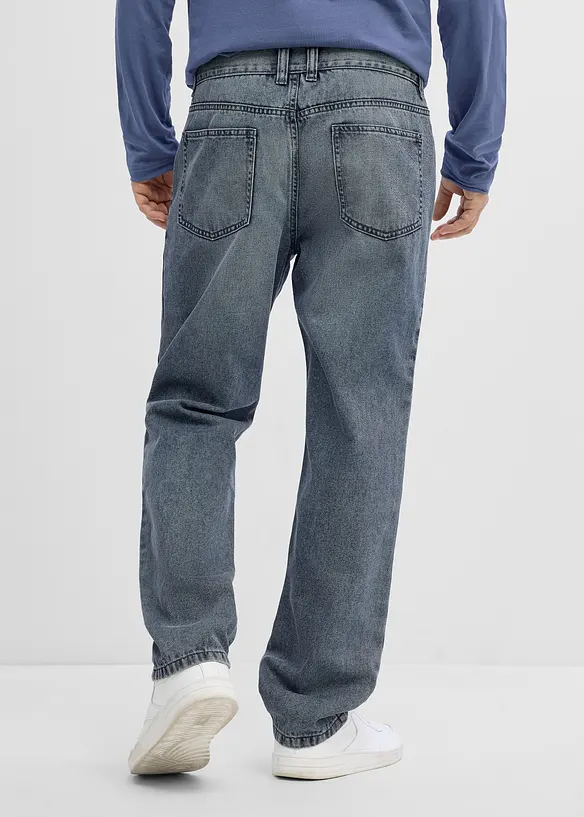 Classic-Fit-Jeans, Straight in blau von hinten - bonprix