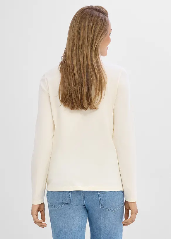 Umstands- und Stillshirts aus Bio-Baumwolle (2er Pack) in braun von hinten (im Anschnitt) - bonprix