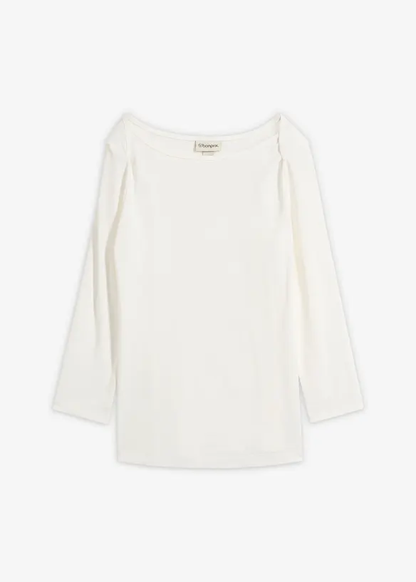 Shirt aus reiner Bio-Baumwolle in weiß von vorne - bonprix Shirt aus reiner Bio-Baumwolle in weiß von vorne - bonprix