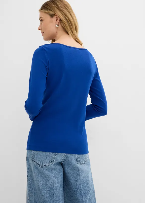 Shirt aus reiner Bio-Baumwolle in blau von hinten (im Anschnitt) - bonprix Shirt aus reiner Bio-Baumwolle in blau von hinten (im Anschnitt) - bonprix