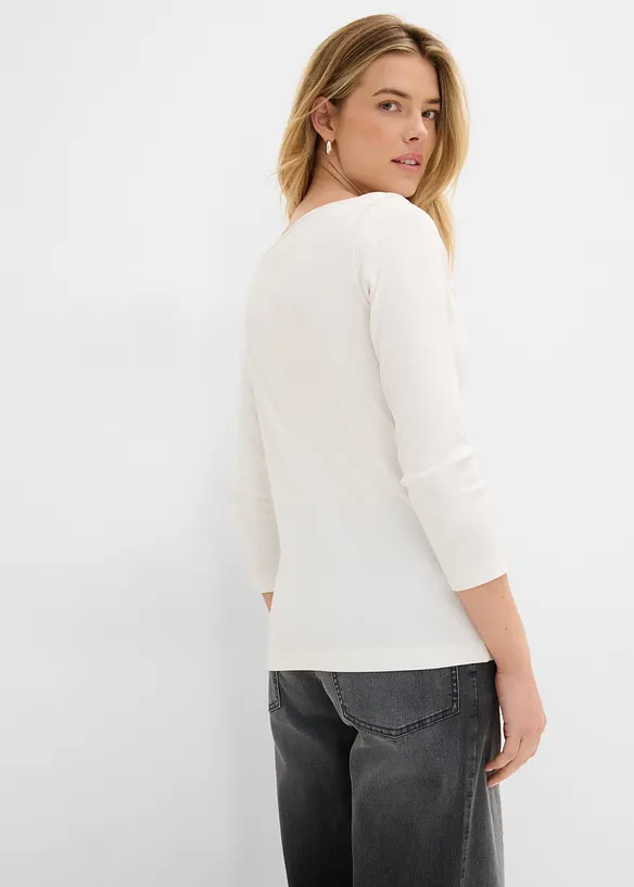Shirt aus reiner Bio-Baumwolle in weiß von hinten (im Anschnitt) - bonprix Shirt aus reiner Bio-Baumwolle in weiß von hinten (im Anschnitt) - bonprix