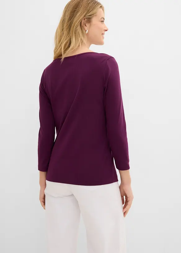 Shirt aus reiner Bio-Baumwolle in lila von hinten (im Anschnitt) - bonprix Shirt aus reiner Bio-Baumwolle in lila von hinten (im Anschnitt) - bonprix