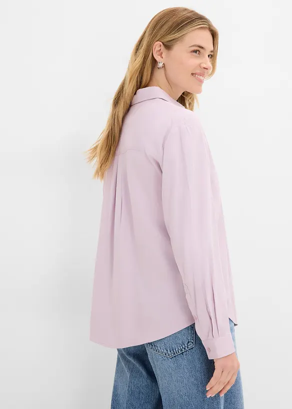 Hemdbluse aus softer Viskose in lila von hinten (im Anschnitt) - bonprix Hemdbluse aus softer Viskose in lila von hinten (im Anschnitt) - bonprix