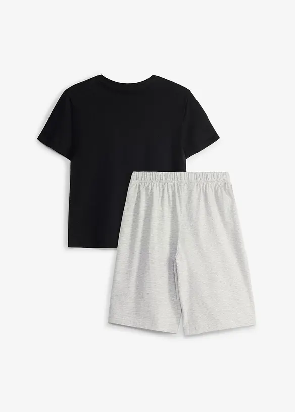 Shorty mit weicher Bio-Baumwolle in schwarz von hinten - bonprix