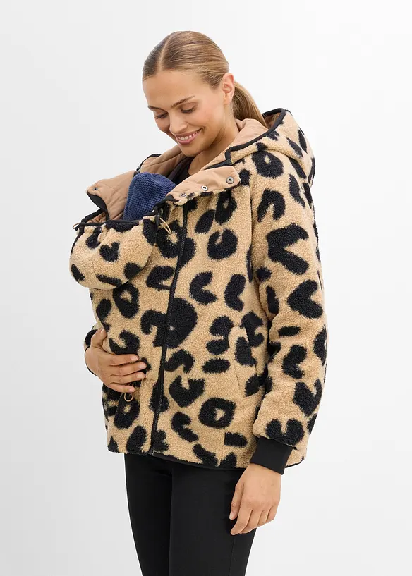 3-in-1 mit Teddy-Fleece für die Schwangerschaft und danach (2-tlg. Set) in beige von vorne (im Anschnitt) - bonprix