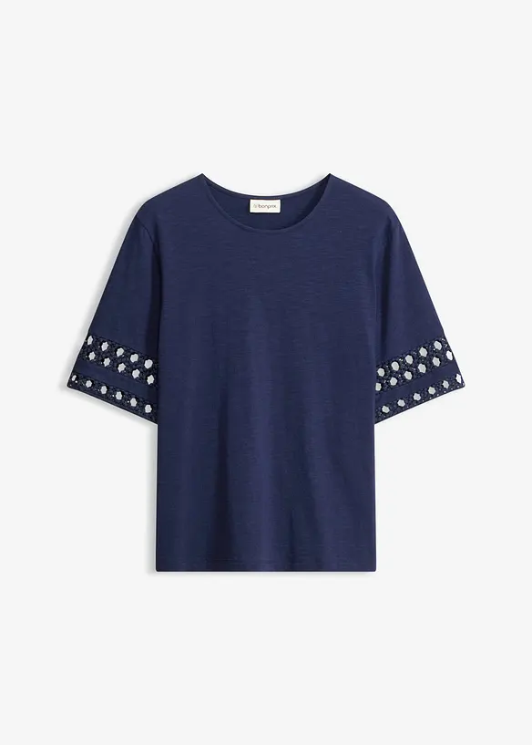 T-Shirt aus reiner Baumwolle in blau von vorne - bonprix T-Shirt aus reiner Baumwolle in blau von vorne - bonprix