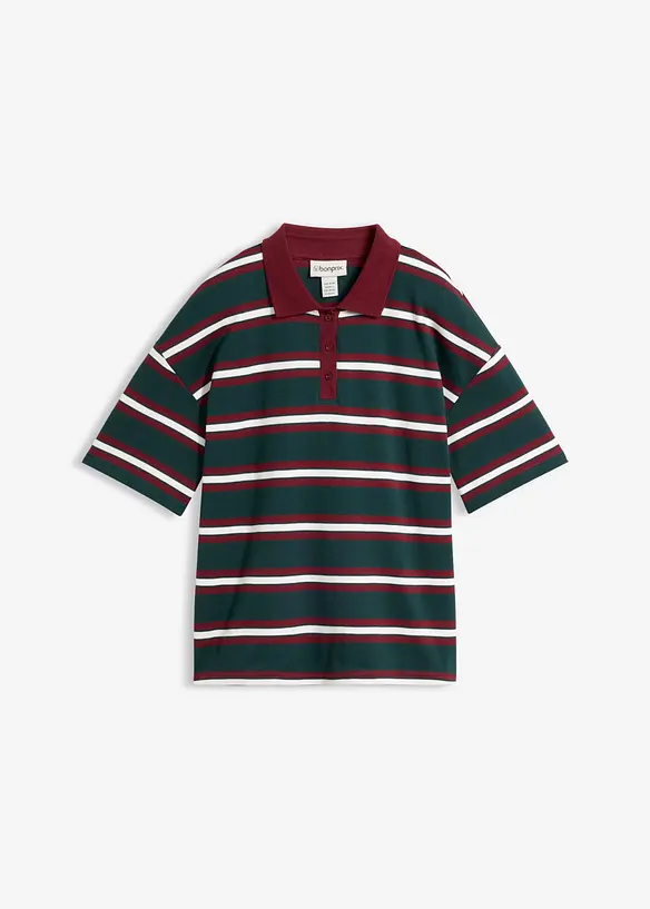 Poloshirt aus reiner Bio-Baumwolle in grün von vorne - bonprix