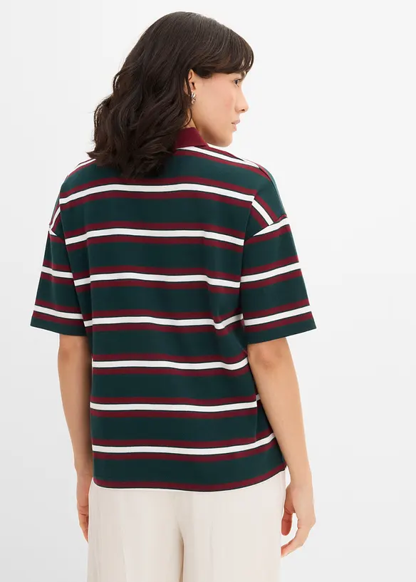 Poloshirt aus reiner Bio-Baumwolle in grün von hinten (im Anschnitt) - bonprix