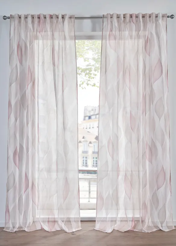 Gardine mit recyceltem Polyester (1er Pack) in rosa - bonprix
