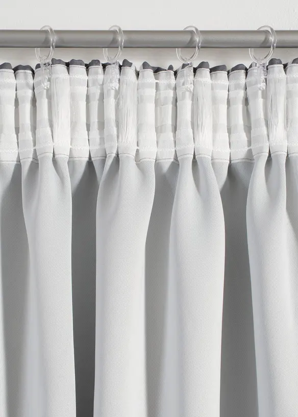 Abdunkelnder Vorhang mit recyceltem Polyester (1er Pack) in grau - bonprix