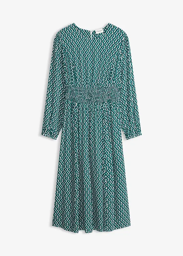 Midikleid aus fließender Viskose in grün von vorne - bonprix Midikleid aus fließender Viskose in grün von vorne - bonprix