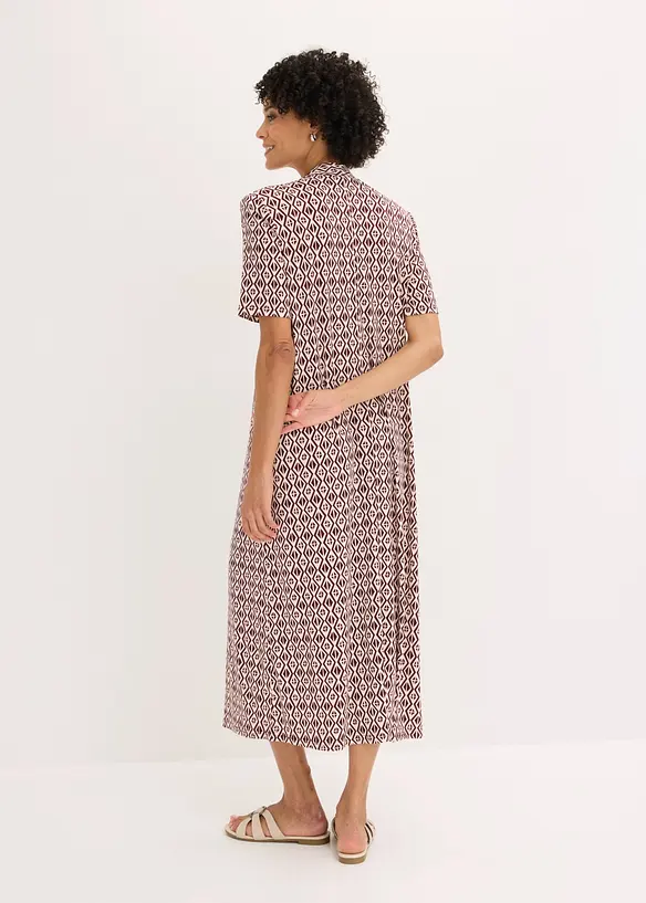 Shirtkleid in lila von hinten (Totalaufnahme) - bonprix