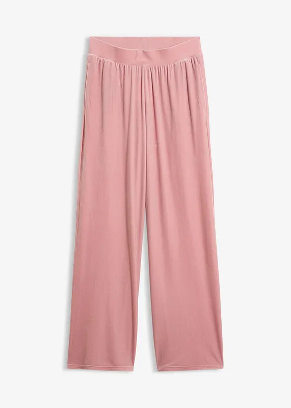 Jersey-Hose aus Samt in rosa von vorne - bonprix